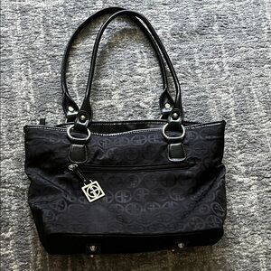 Giani Bernini Black Logo Shoulder Bag